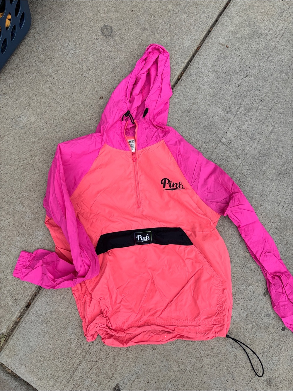 PINK VS Women’s Neon Pink and Coral Zip Jacket